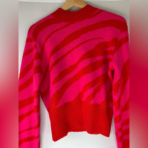 Pre-Owned, Red and Pink Zebra Print Sweater - Picture 2 of 7